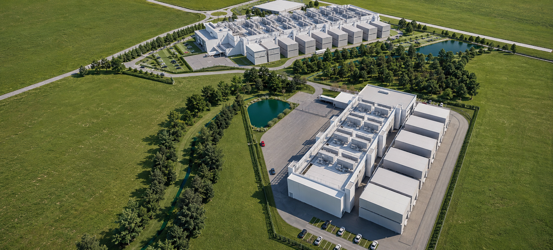 MIL11_Modern industrial campus in open fields
