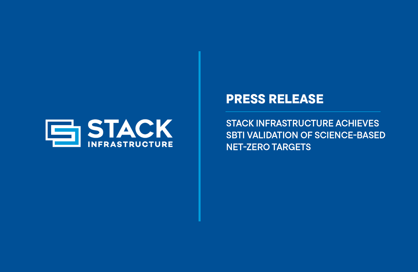 STACK Infrastructure Achieves SBTi Validation of Science-Based Net-Zero Targets